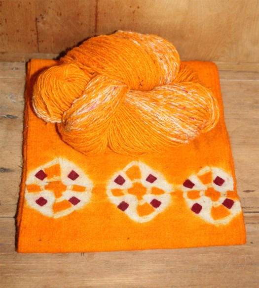 saffron yarn & fabric